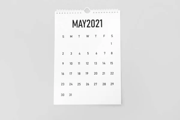 Flip Paper Calendar White Background — Stock Photo, Image