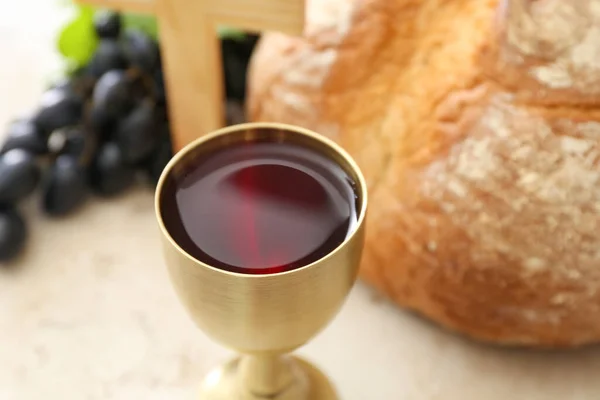 Chalice Wine Table Closeup — Stock Photo, Image