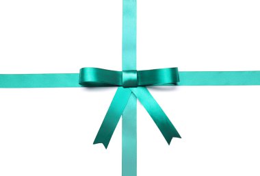 Beyaz arkaplanlı güzel kurdeleler