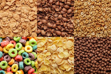 Arkaplan olarak lezzetli mısır gevrekleri, yakın plan