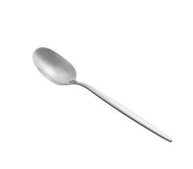 Beyaz arkaplanda temiz kaşık