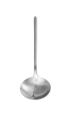 Beyaz arkaplanda temiz kaşık