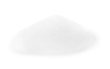 Beyaz arkaplanda tuz yığını
