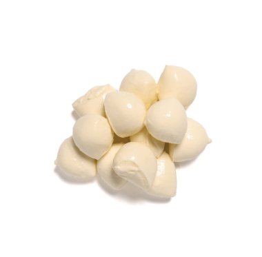 Beyaz arkaplanda Mozzarella peyniri