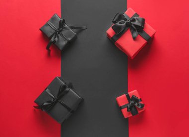 Arkaplanda hediye kutuları