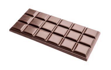 Beyaz arkaplanda tatlı çikolata