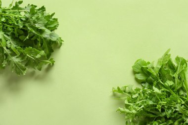 Renkli arkaplanda taze roka