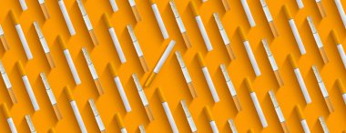 Renkli arka planda çok sigara