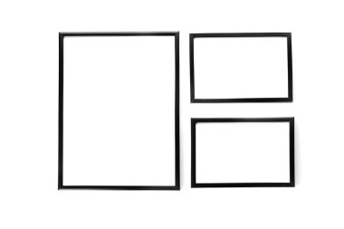 Beyaz arkaplanda boş çerçeveler