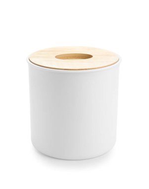 Beyaz arkaplanda şık vazo