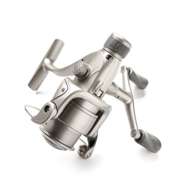 Beyaz arkaplanda modern dönen makara