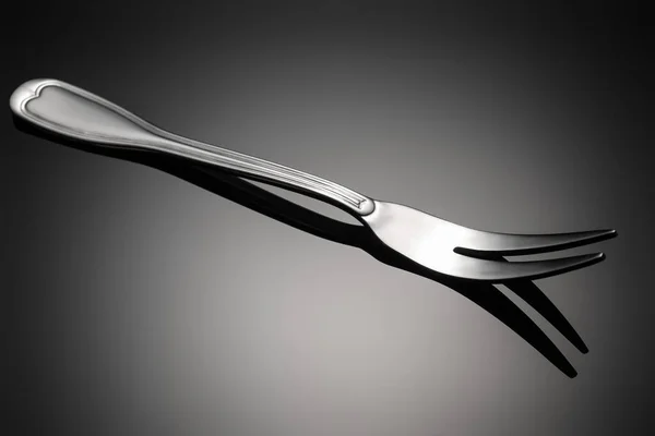 Stylish Fork Dark Background — Stock Photo, Image