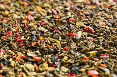 Arkaplan olarak kuru yeşil çay