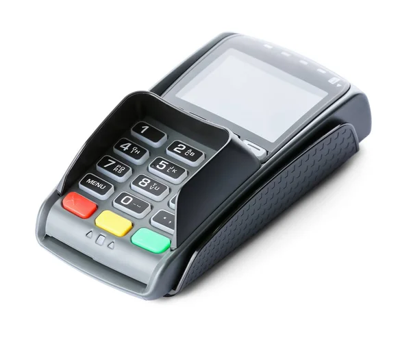 Payment Terminal White Background — Stock Photo, Image