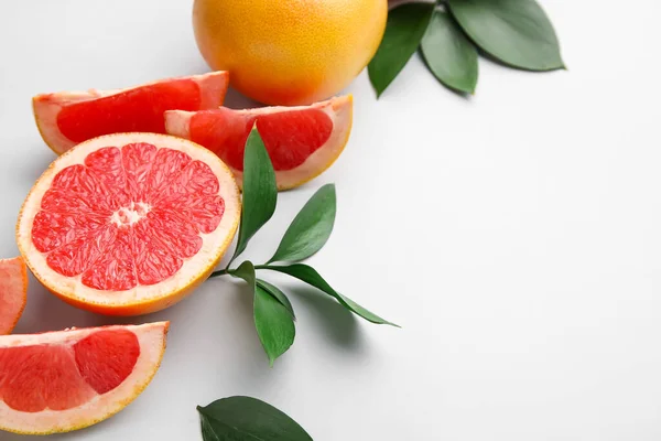 Fresh Grapefruits White Background — Stock Photo, Image