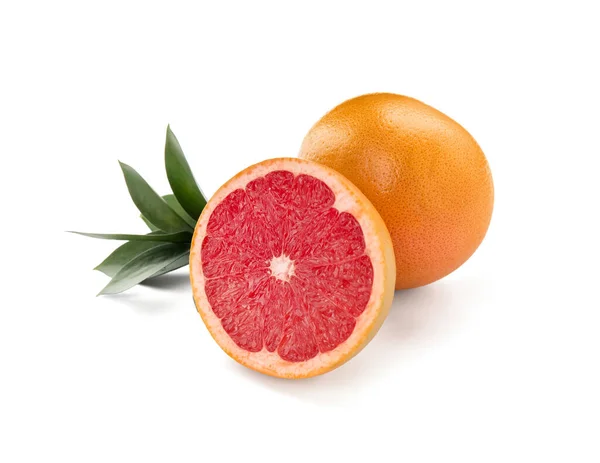 Frische Grapefruits Auf Weißem Hintergrund — Stockfoto