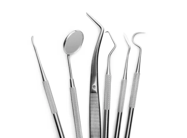 Dentist Tools White Background — Stock Photo, Image