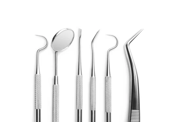 Dentist Tools White Background — Stock Photo, Image
