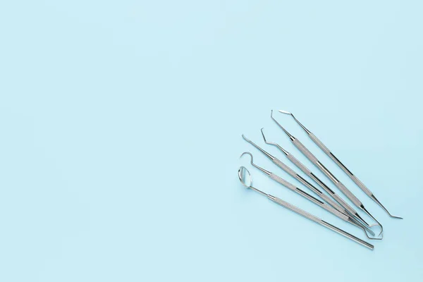 Dentist Tools Color Background — Stock Photo, Image