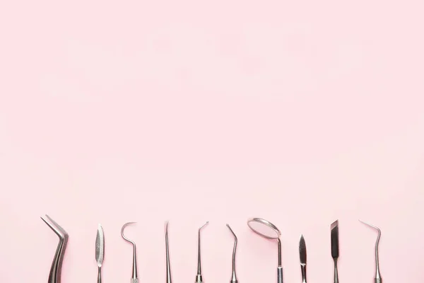 Dentist Tools Color Background — Stock Photo, Image