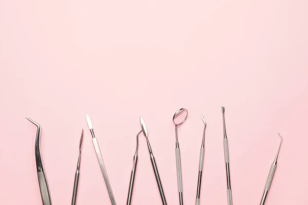 Dentist Tools Color Background — Stock Photo, Image