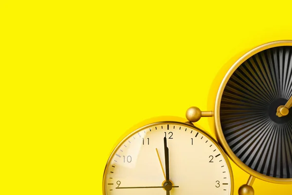 Alarm Clocks Color Background Closeup — Stock Photo, Image