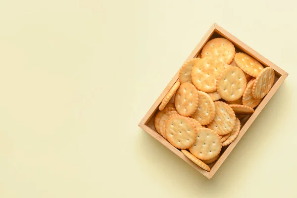 Box Crackers Color Background — Stock Photo, Image