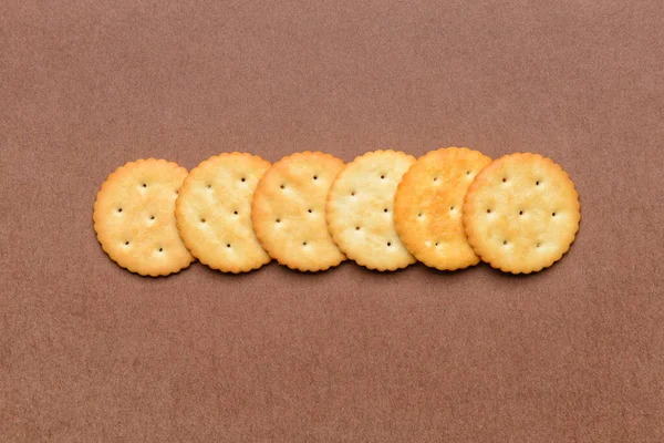 Tasty Crackers Color Background — Stock Photo, Image