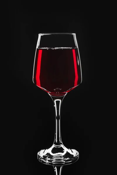 Glas Vin Mörk Bakgrund — Stockfoto
