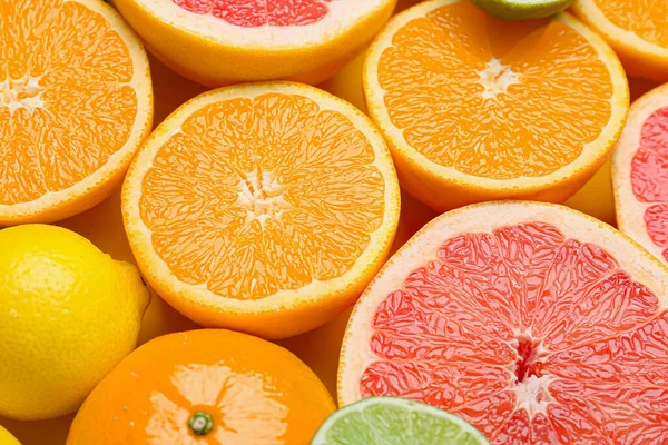 Fresh Citrus Fruits Background — Stock Photo, Image