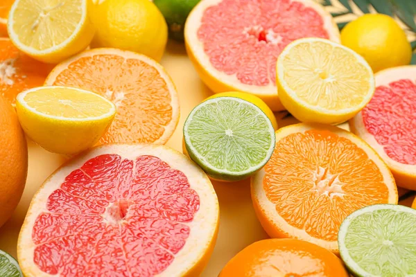 Fresh Citrus Fruits Background — Stock Photo, Image