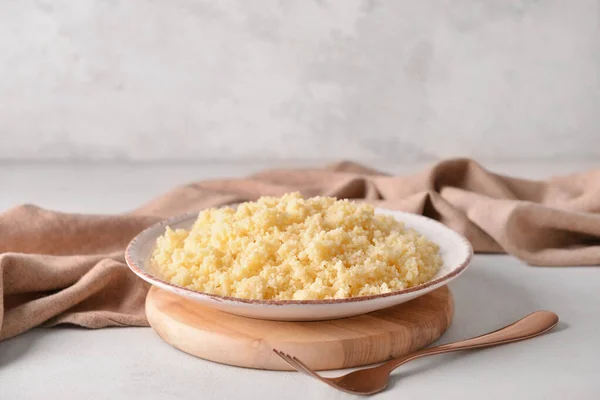 Plate Tasty Couscous Table — Stock Photo, Image