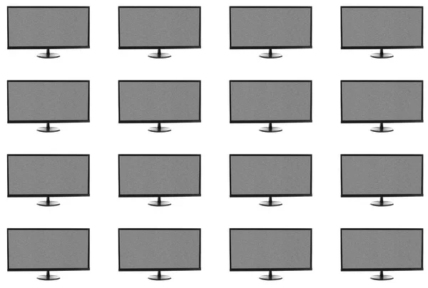 Televisores Modernos Sobre Fondo Blanco —  Fotos de Stock