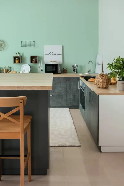 Stijlvol Interieur Van Moderne Keuken — Stockfoto