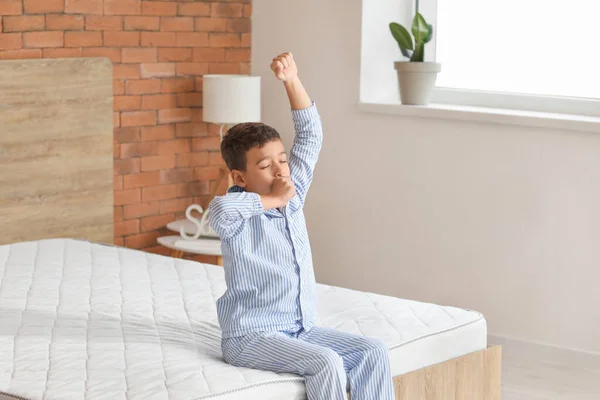 Morning Sleepy Little Boy Bedroom — Stock Photo, Image