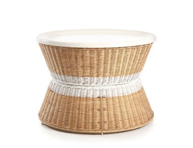 Beyaz arkaplanda modern hasır tablo