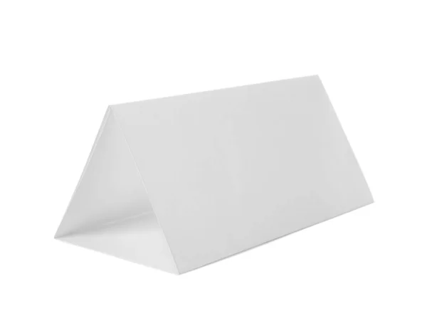 Κενό Φυλλάδιο Λευκό Φόντο — Φωτογραφία Αρχείου