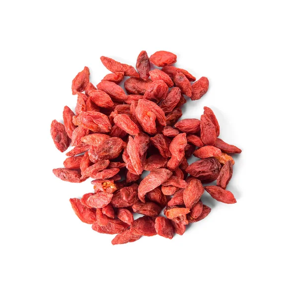 Dried Goji Berries White Background — Stock Photo, Image