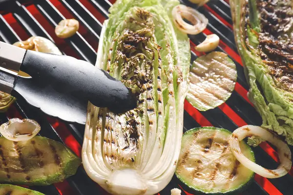 Tasty Vegetables Cooking Grill — Stock Photo, Image