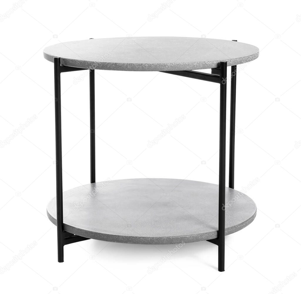 Modern table on white background