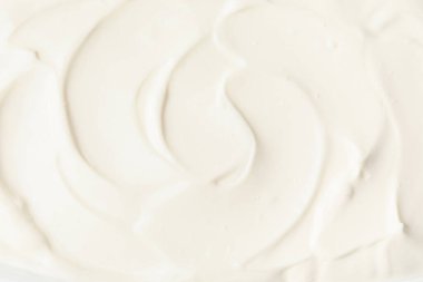 Lezzetli ekşi kremanın dokusu, yakından.