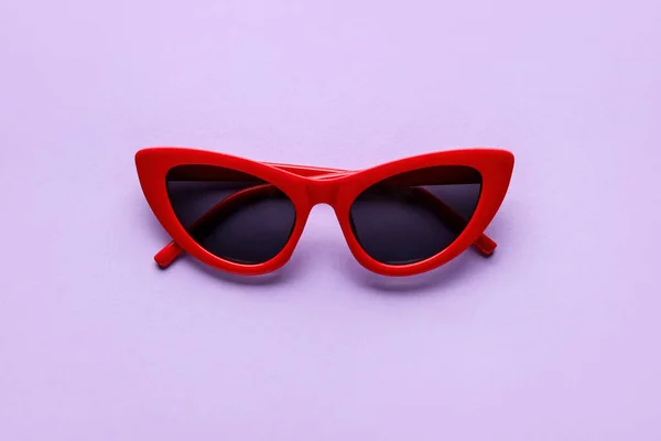 Stylish Sunglasses Color Background — Stock Photo, Image