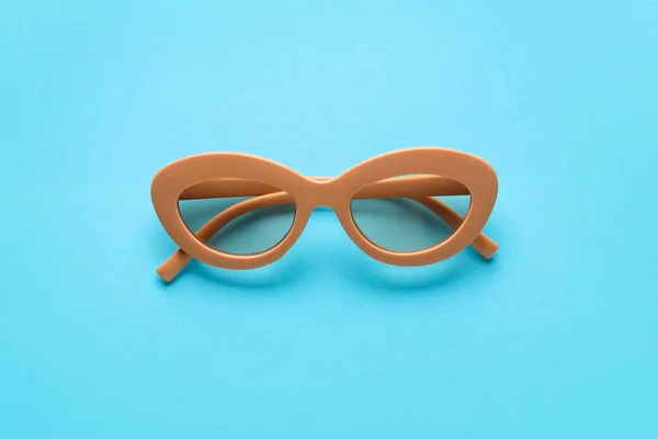 Stylish Sunglasses Color Background — Stock Photo, Image