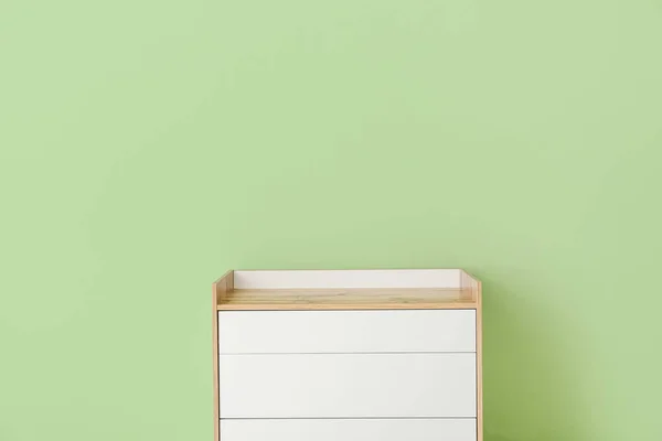 Modern Chest Drawers Color Wall Room — Stock Photo, Image