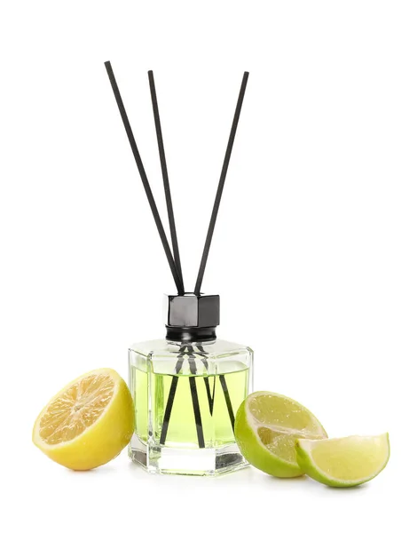 Citrus Reed Diffuser White Background — Stock Photo, Image