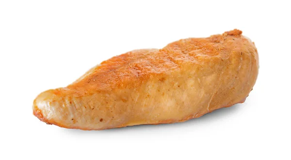 Вкусное Жареное Филе Курицы Белом Фоне — стоковое фото