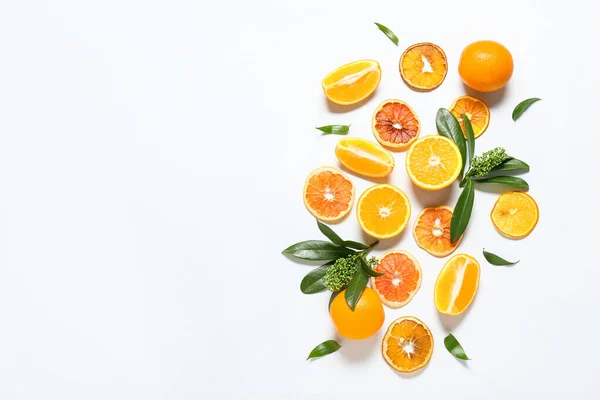 Naranjas Dulces Sobre Fondo Blanco — Foto de Stock
