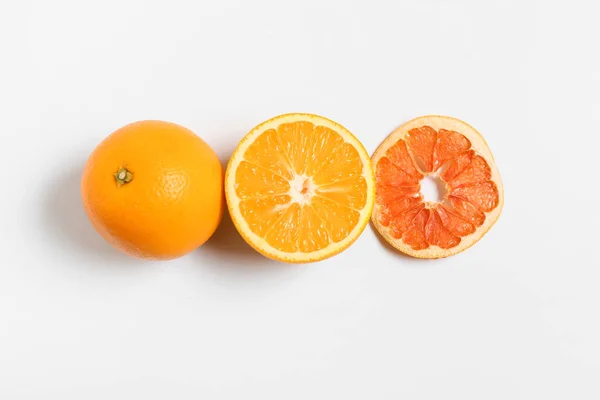 Tasty Oranges White Background — Stock Photo, Image
