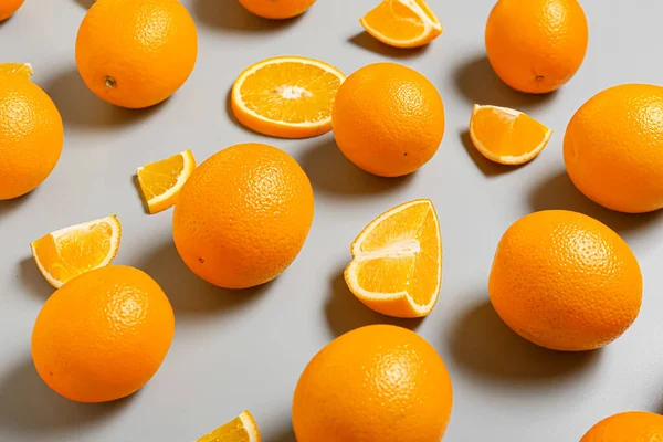 Fresh Oranges Light Background — Stock Photo, Image