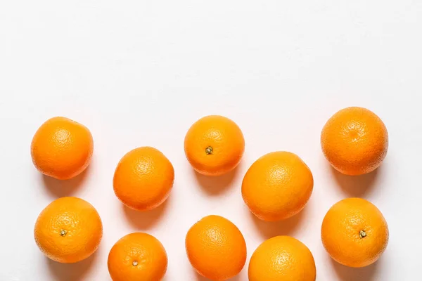 Fresh Oranges White Background — Stock Photo, Image